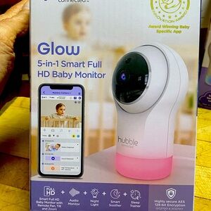 Hubble Baby Monitor NWT 5 in 1 Smart HD has night light rated 5 stars